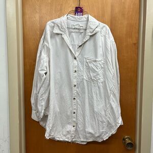We The Free Cream Collared button down long sleeve Shirt